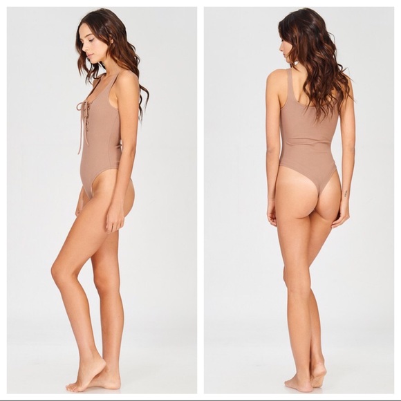 CLEARANCE-FIRM‼️ Tie me up Bodysuit-Mocha - Picture 7 of 7